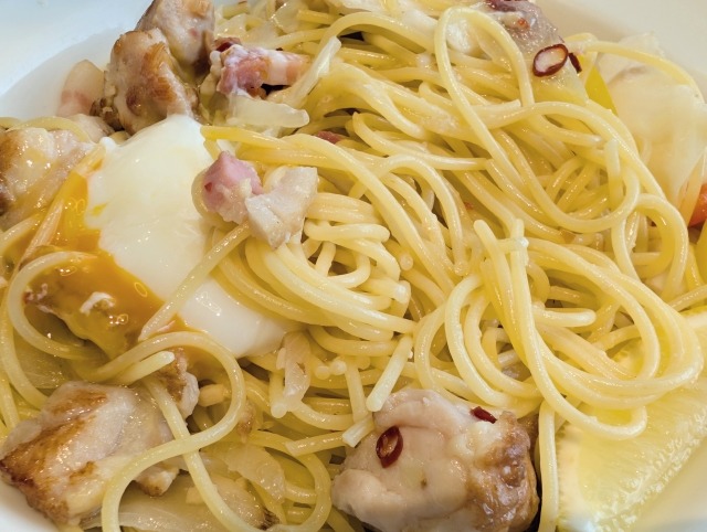 パスタ:三段階の香りの重ね方