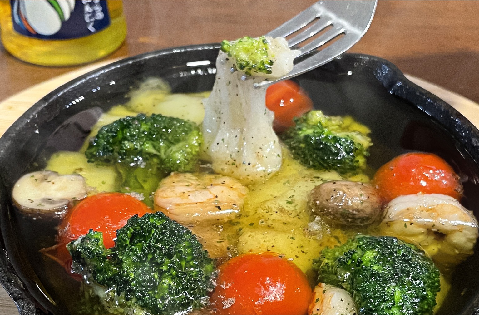 もちもちアヒージョ